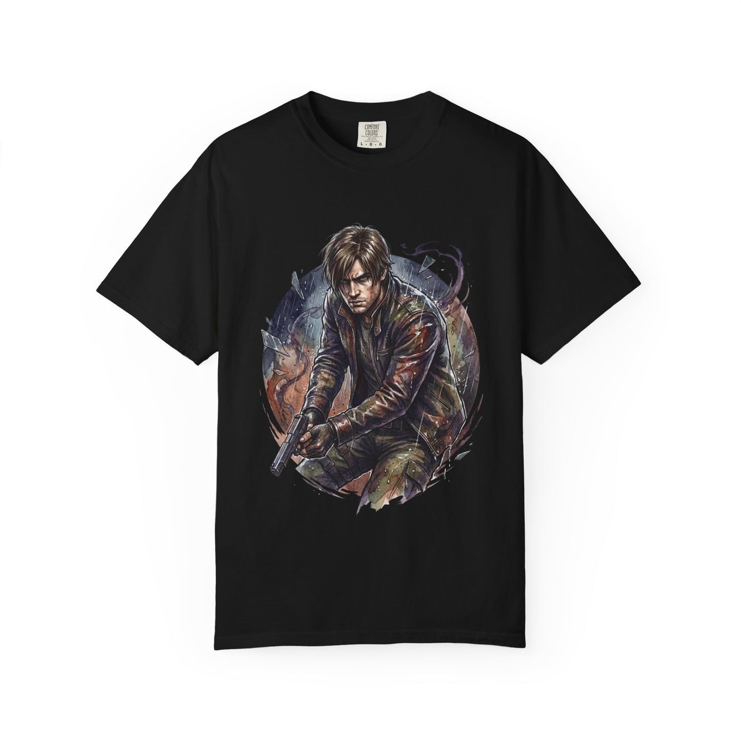 Leon Kennedy Resident Evil Requiem Intense Crowd Control Horror Premium T-Shirt