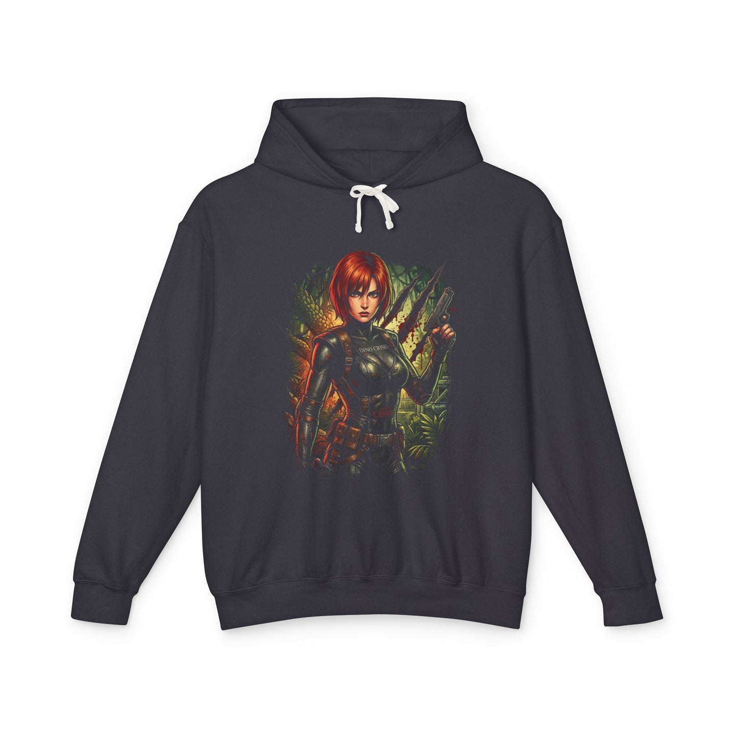 Dino Crisis Regina Guns Holster Red Ponytail Art Unisex Premium Hoodie