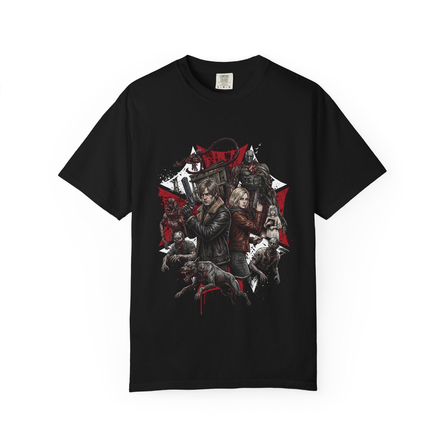 Grace Ashcroft Leon S Kennedy Resident Evil Requiem Zombie Horde Grunge Premium T-Shirt