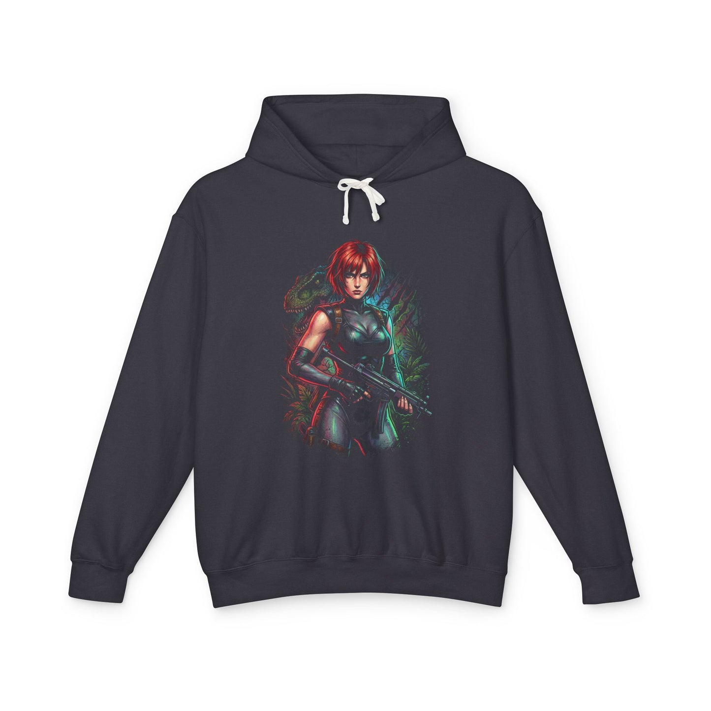 Dino Crisis Regina Red Hair Tactical Gear Portrait Unisex Premium Hoodie