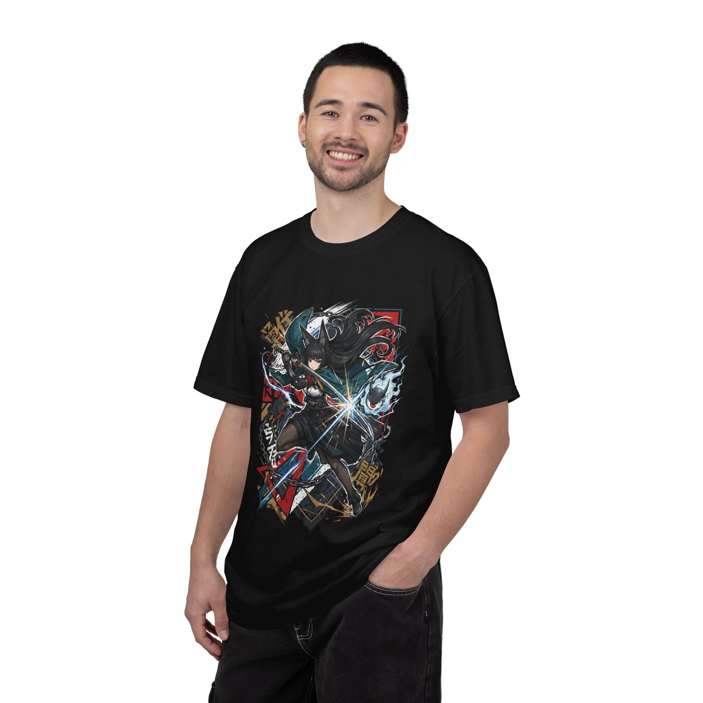 Miyabi Zenless Zone Zero Synthwave Retro Neon Fox Premium T-Shirt