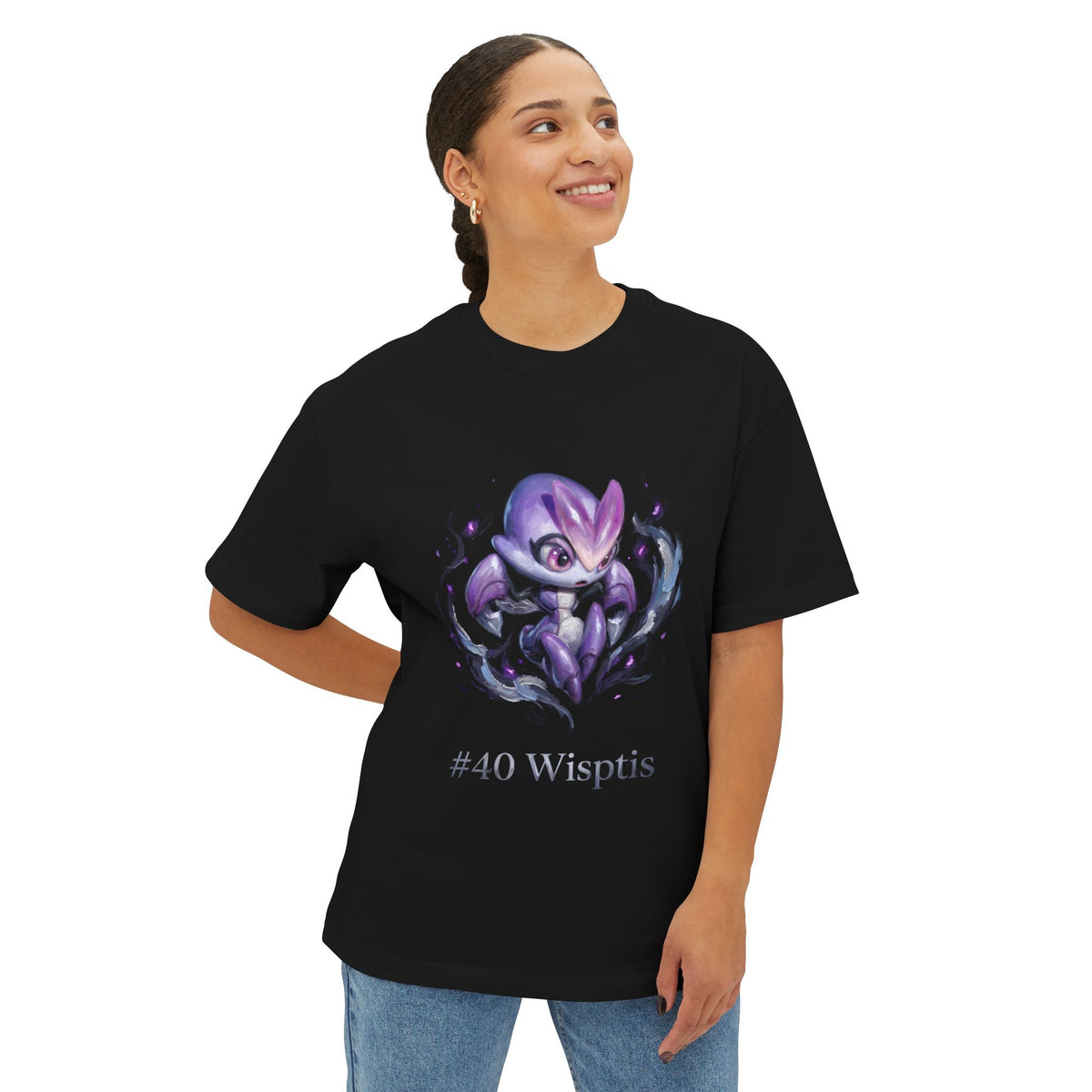Wisptis Aniimo Moonlit Oil Painting Creature Art - Oversized Premium Tee