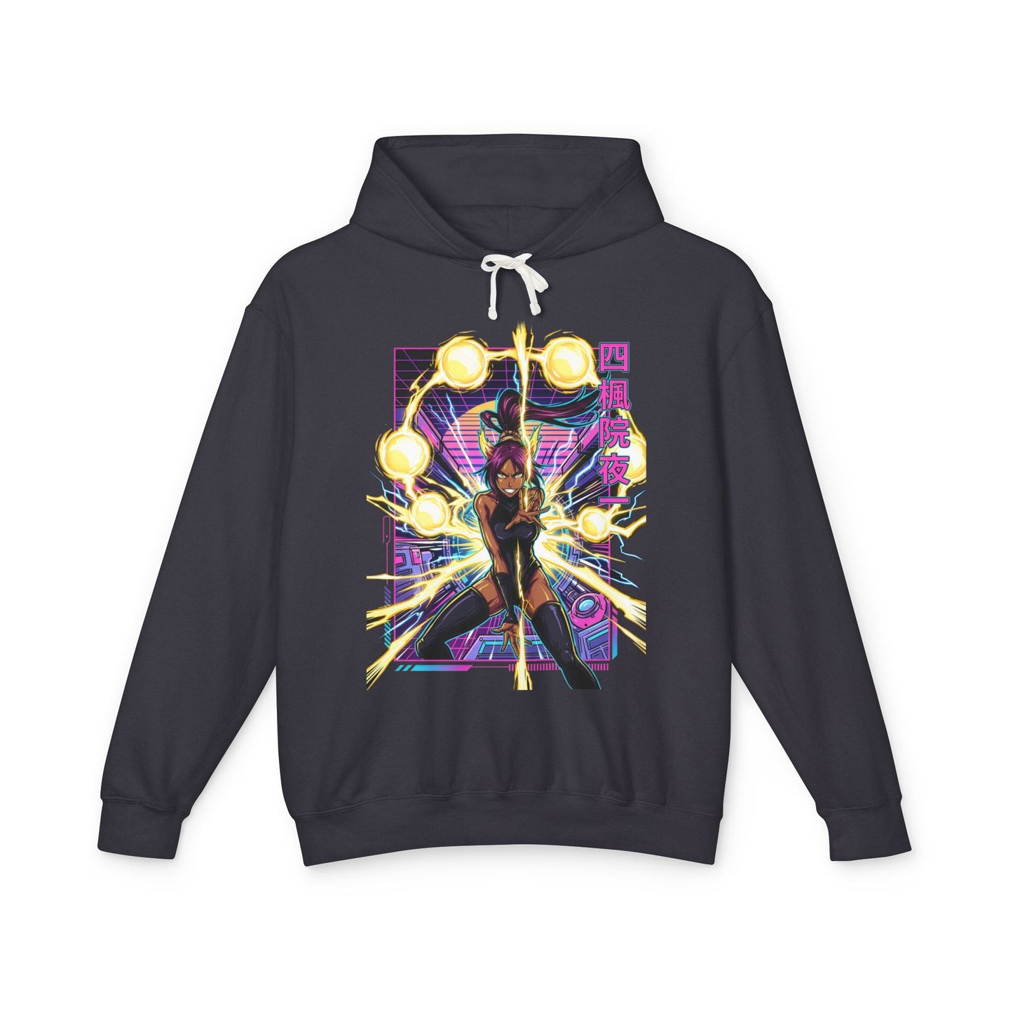 Bleach Yoruichi Shihouin Golden Irises Purple Hair Fan Favorite Design Unisex Premium Hoodie
