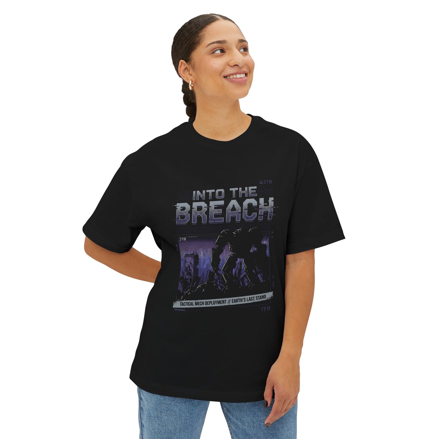 Into the Breach Mech Squad Gaming Graphic Tee Premium Oversized Unisex T-Shirt
