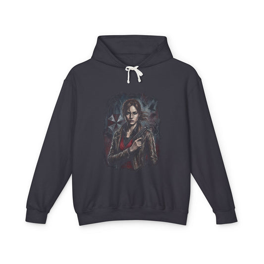 Resident Evil Claire Redfield Raccoon Police Station Escape Portrait Unisex Premium Hoodie