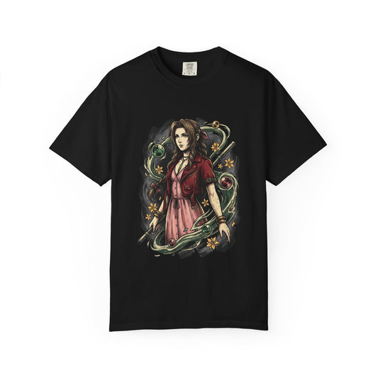 Aerith FF7 T-Shirt | Ancient Cetra White Materia JRPG Apparel Premium T-Shirt