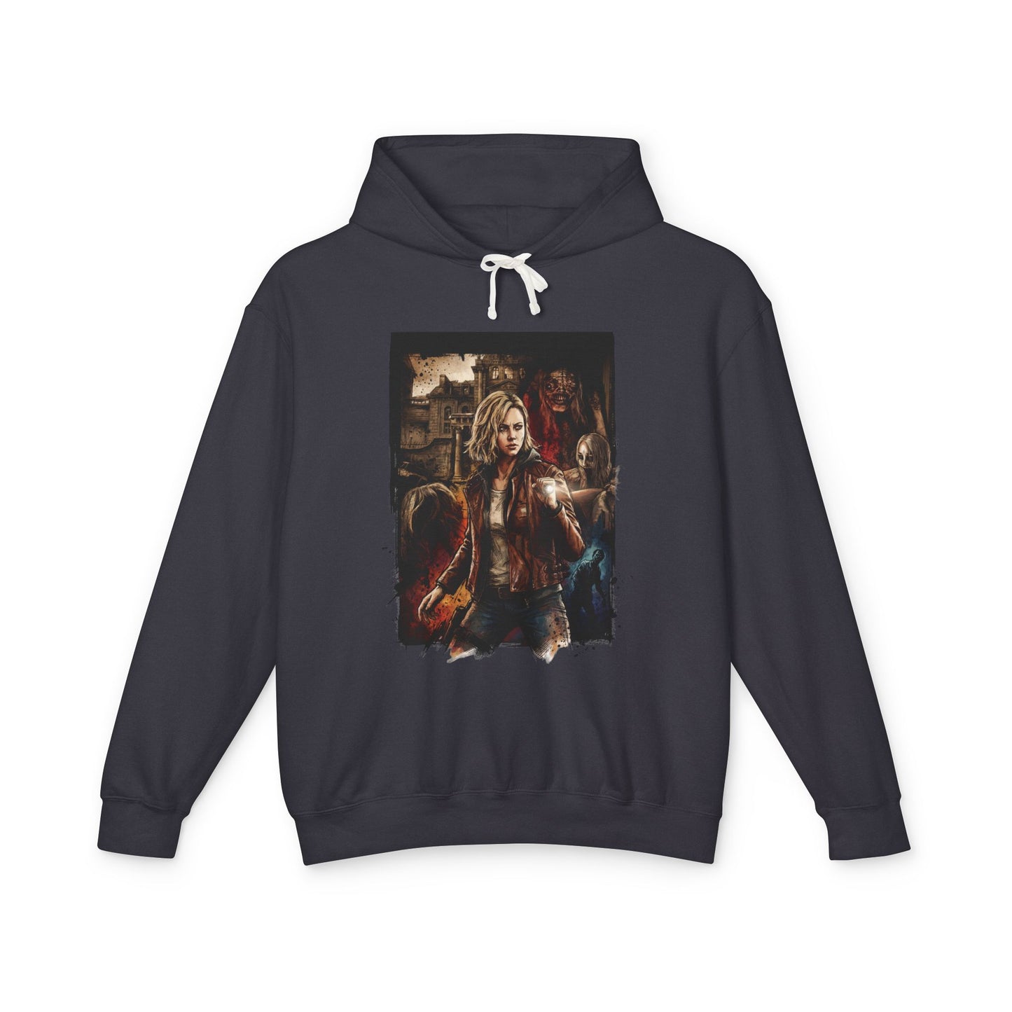 Resident Evil Requiem Grace Ashcroft Fan Art Horror Portrait Design Unisex Premium Hoodie