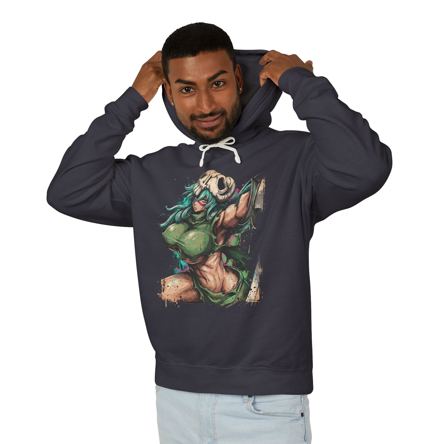 Nelliel Green Hair Arrancar Warrior Nelliel Tu Gamuza Brave Souls Parasol Unisex Premium Hoodie