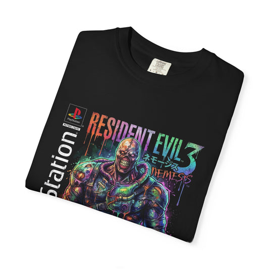 Resident Evil 2 PS1 Leon and Claire Retro Cover Fan Design Premium T-Shirt