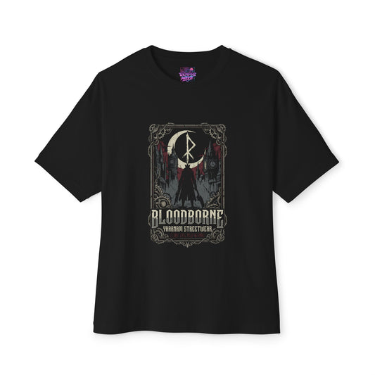 Bloodborne Yharnam Moon Rune Hunter Gothic Poster Oversized T-Shirt