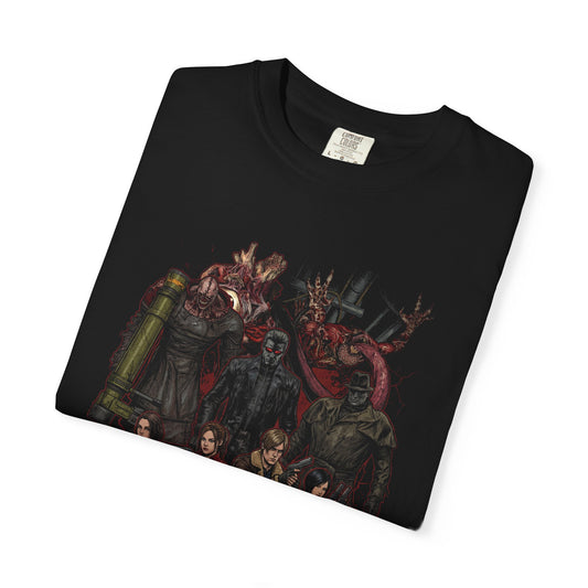 Jill Chris Ada Claire Grace Resident Evil Nemesis Birkin Villains Portrait Premium T-Shirt
