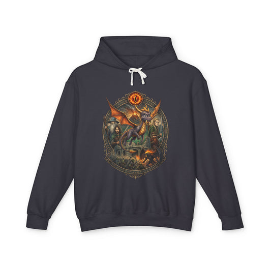 Spyro in Middle-earth Fan Design – Fire Breath Orc Slayer Shire Style Unisex Premium Hoodie