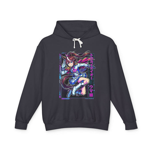 Umamusume Tokai Teio Neon Circuit Katakana Fan Art Hoodie