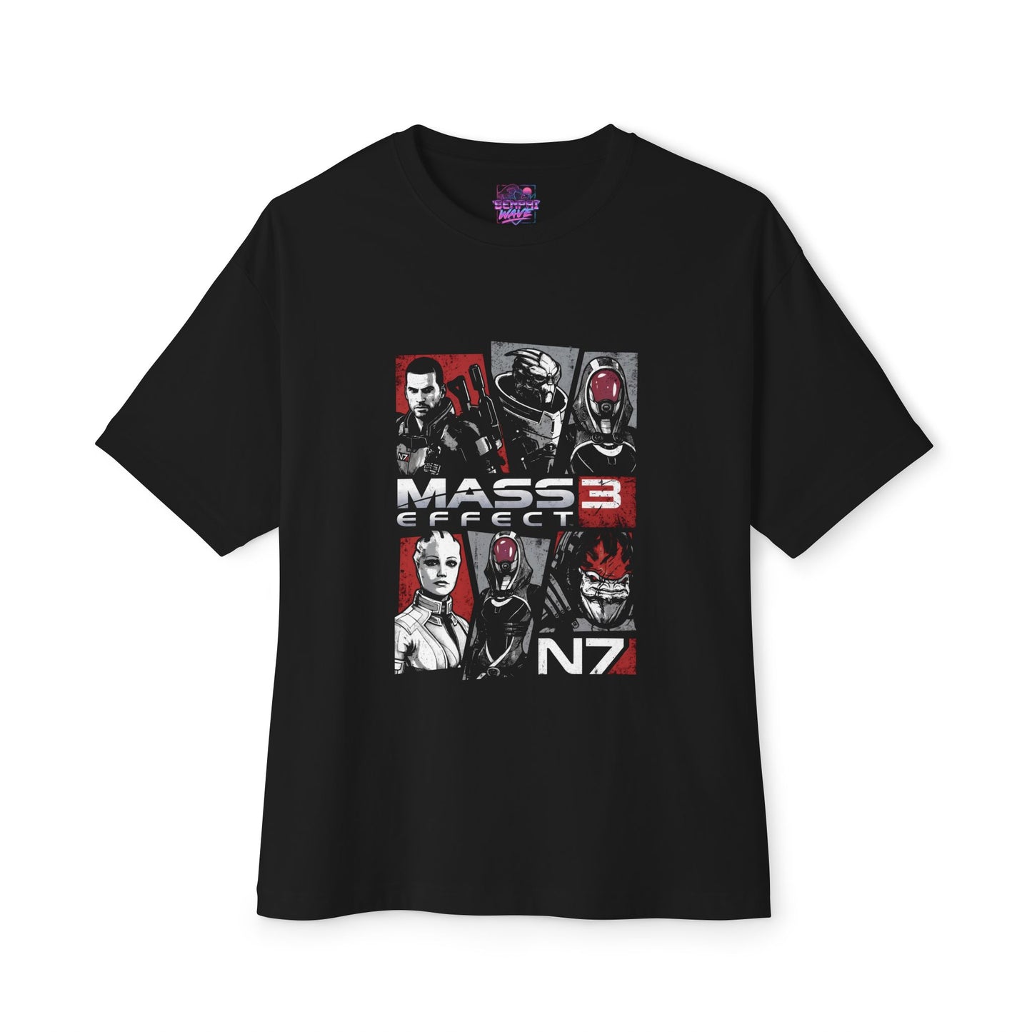 Commander Shepard Iconic N7 Armor Standing as Humanity's Hope Premium Oversized Unisex T-Shirt