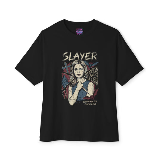 Sunnydale High Buffy Summers – Retro Slayer Portrait Premium Oversized Unisex T-Shirt