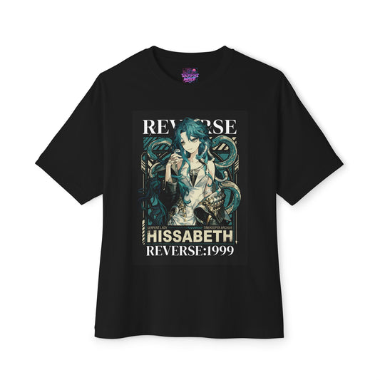 Hissabeth Reverse 1999 Silver Hair Snake Hair Portrait Premium Oversized Unisex T-Shirt