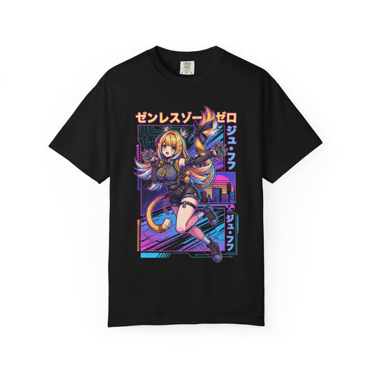 Synthwave Retro Ju Fufu Zenless Zone Zero Art Premium T-Shirt