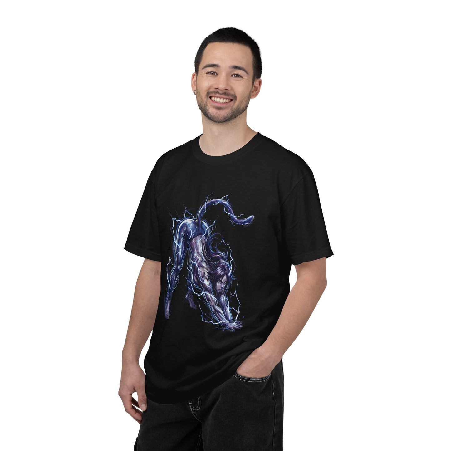 Yoruichi Shihouin Bleach Dark Skin Golden Eyes Purple Hair Icon Premium T-Shirt