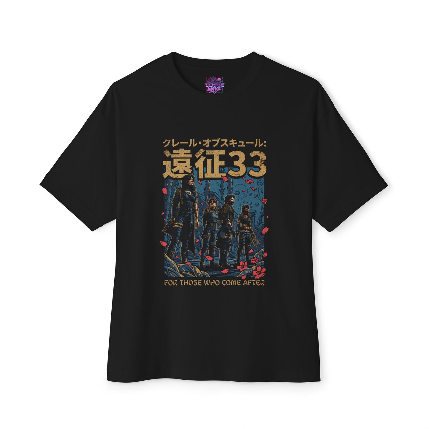 Red Petal Streetwear: Clair Obscur Painterly Style Premium Oversized Unisex T-Shirt