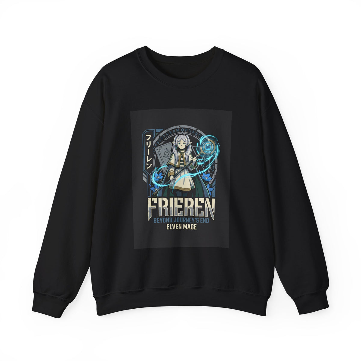 Frieren Beyond Journey's End Elven Mage Staff Crewneck Sweatshirt