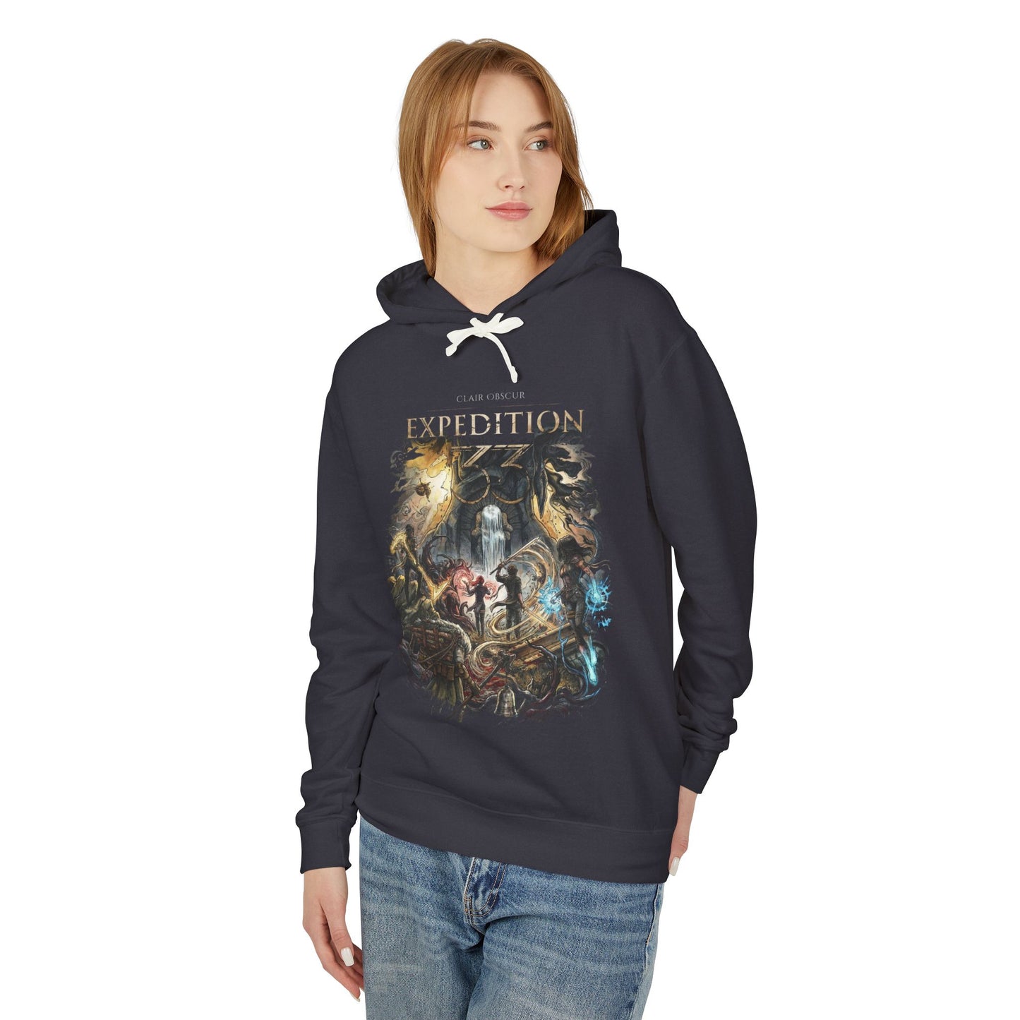 Clair Obscur Facing Paintress Retro Pixel Horror Boss Portrait Unisex Premium Hoodie