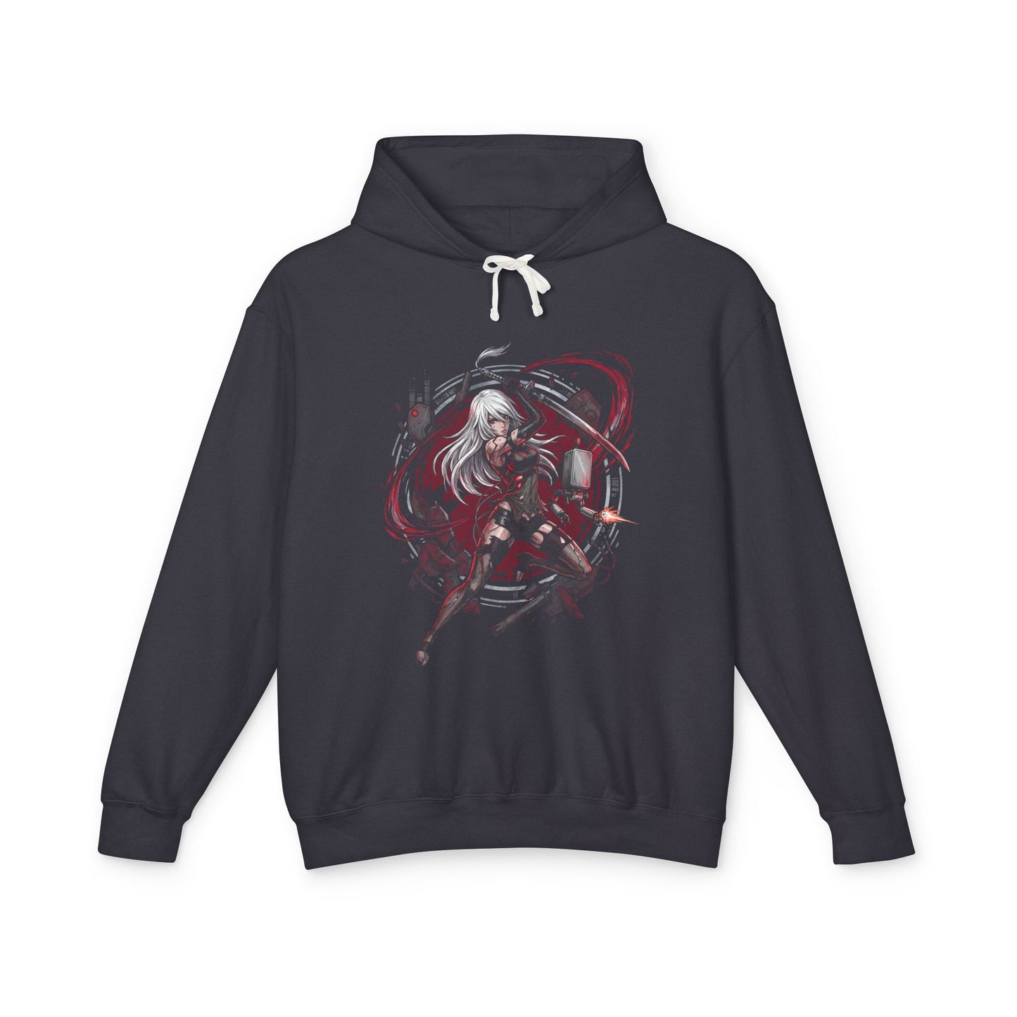 NieR Automata A2 Wild Long Hair Velvet Midriff Cloth Art Unisex Premium Hoodie