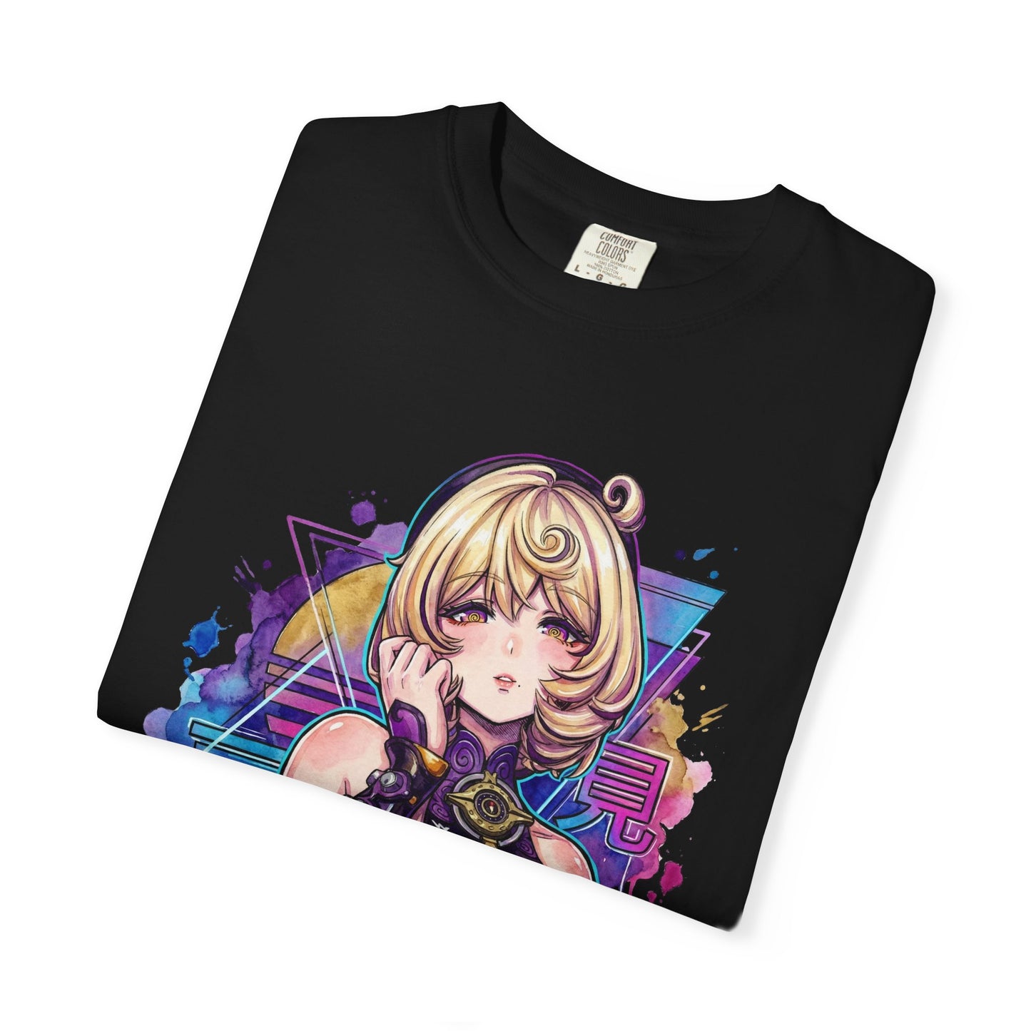 Yidhari ZZZ Purple Eyes Tentacles Back Vaporwave Neon Glow Premium T-Shirt
