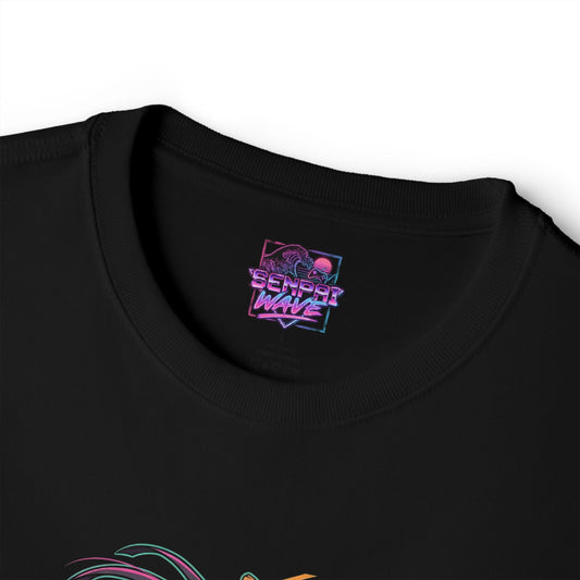Umamusume Narita Brian Neon Sunset Katakana Fan Art Oversized T-Shirt