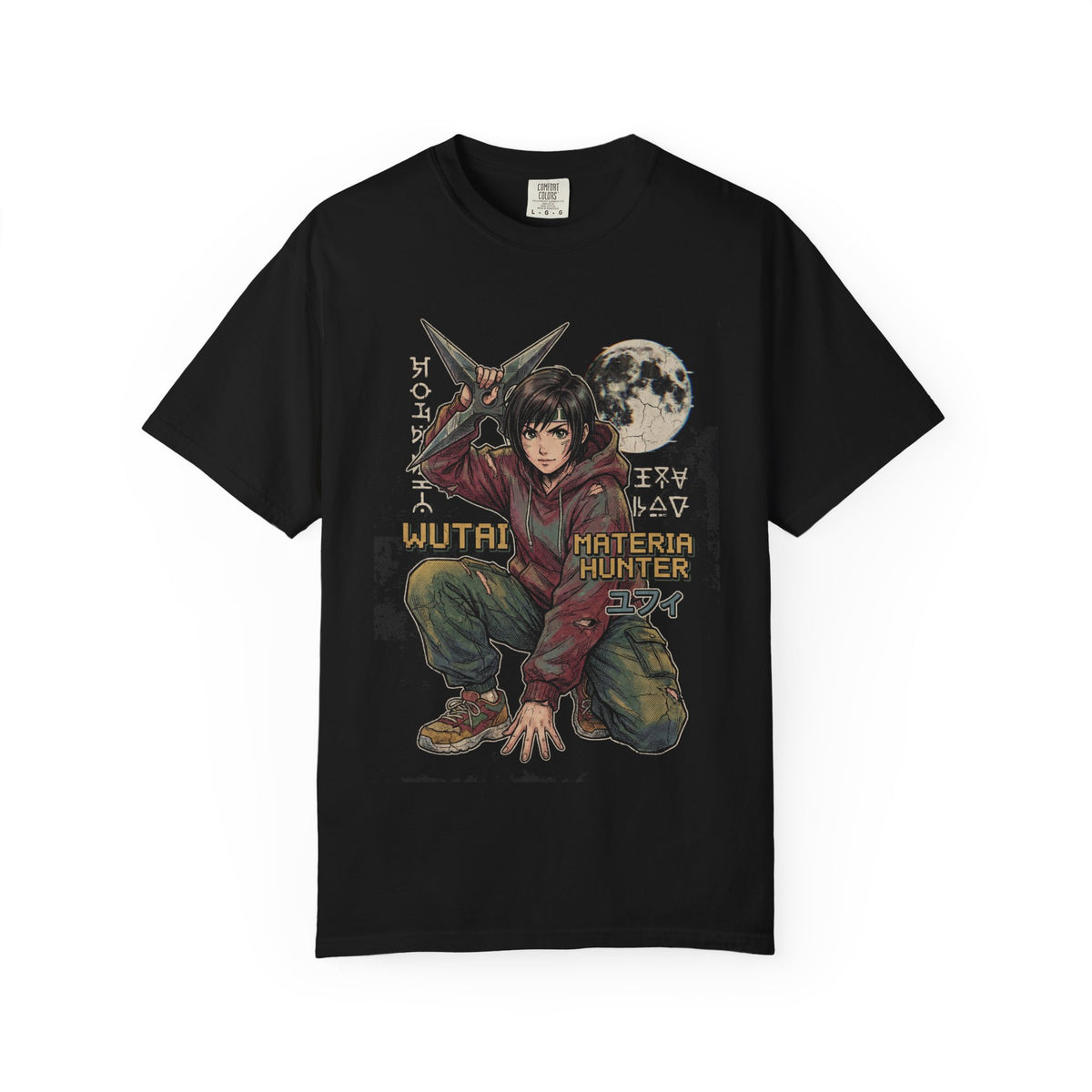 Final Fantasy VII Yuffie Kisaragi Ninja Shuriken Green Top Design Premium T-Shirt