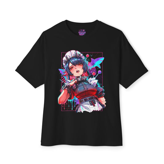 Ellen Joe ZZZ Shark Tail Scissors Maid Outfit Art Premium Oversized Unisex T-Shirt