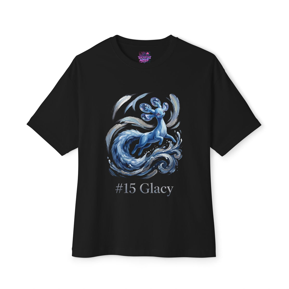Glacy Aniimo Moonlit Oil Painting Creature Art - Oversized Premium Tee