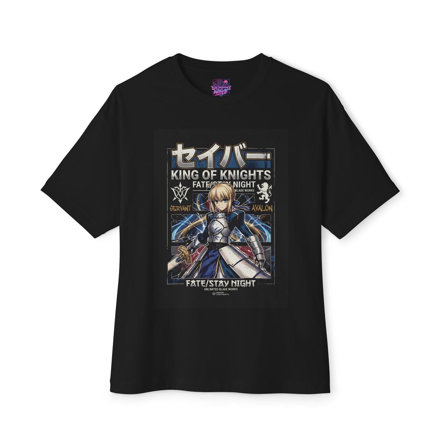 Saber Artoria Pendragon Fate Stay Night King of Knights Premium Oversized Unisex T-Shirt