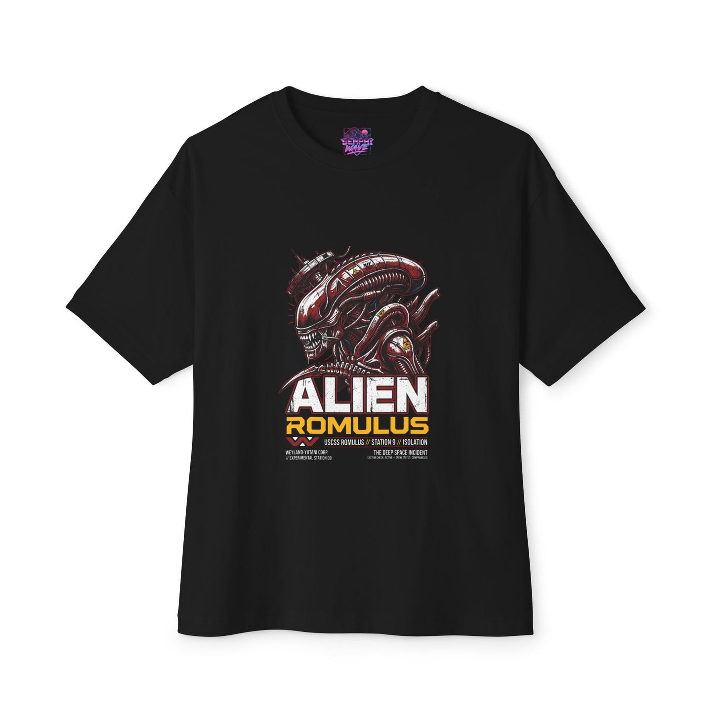 Xenomorph Romulus: Fede Alvarez Biomechanical Terror Premium Oversized Unisex T-Shirt