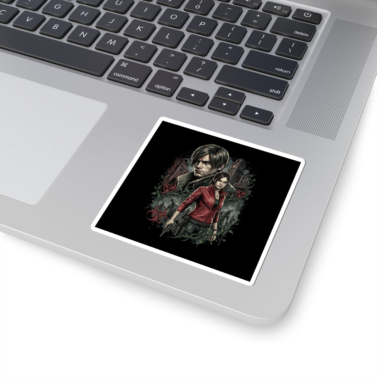 Resident Evil 2 Leon Kennedy and Claire Raccoon City Biohazard Sticker