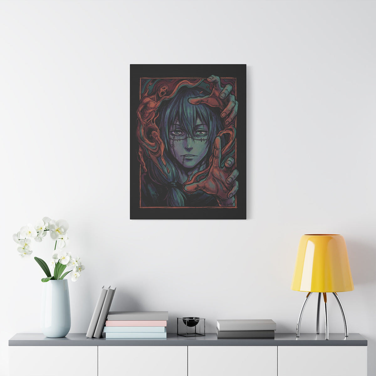 Jujutsu Kaisen Mahito Patchwork Face Canvas Print