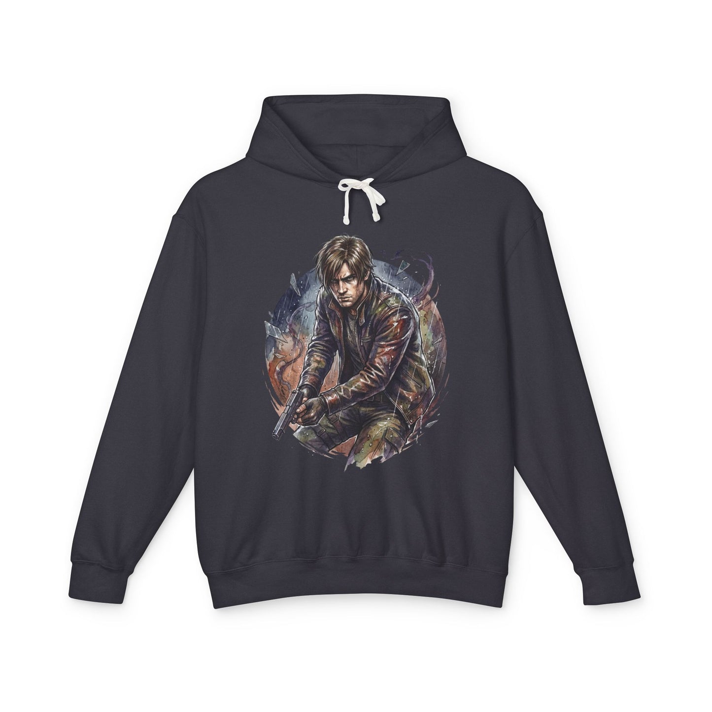 Leon Kennedy Resident Evil Requiem Intense Crowd Control Horror Unisex Premium Hoodie