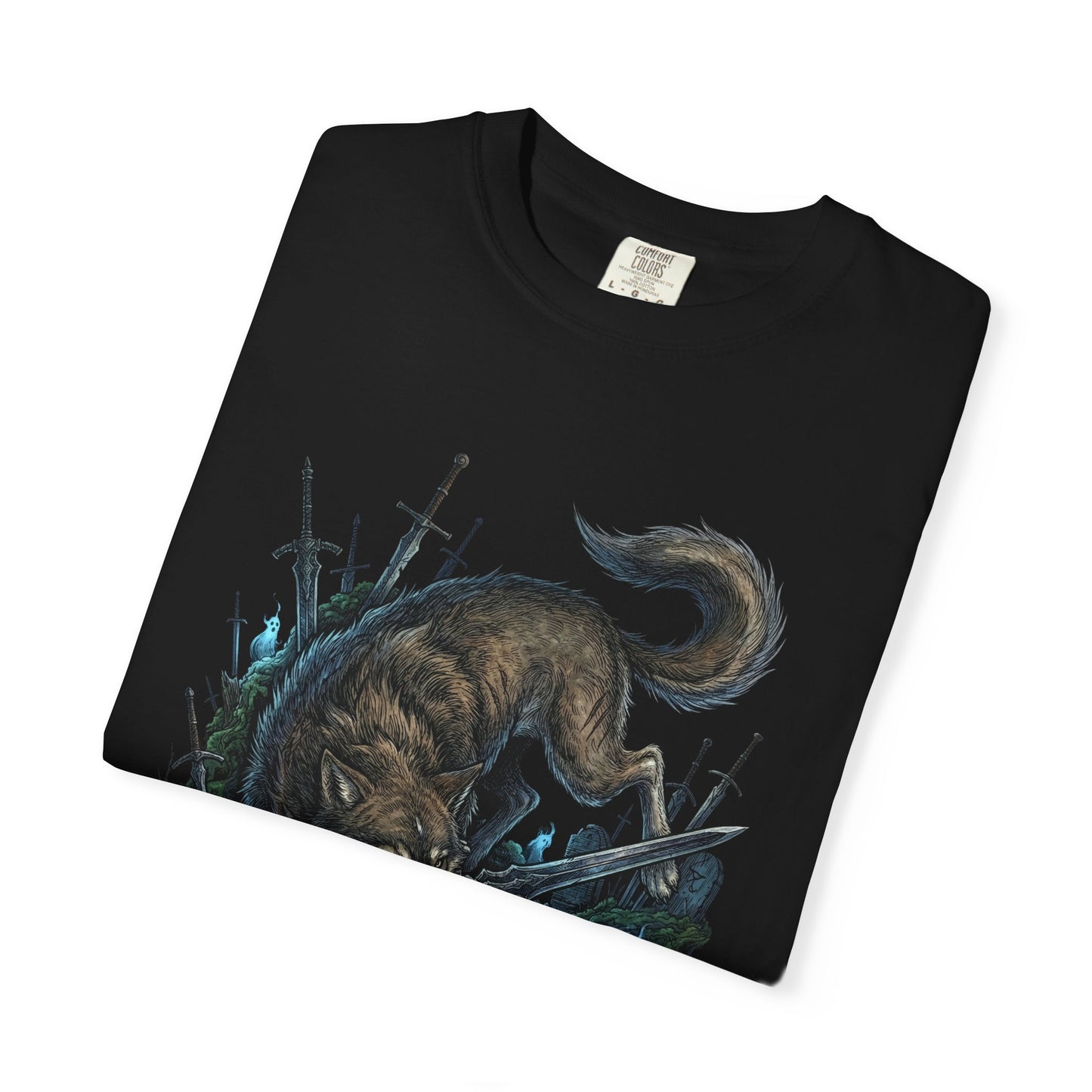 Sif Great Grey Wolf Sword Guardian Art Premium T-Shirt