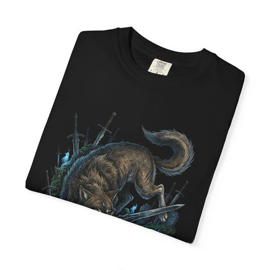 Sif Great Grey Wolf Sword Guardian Art Premium T-Shirt
