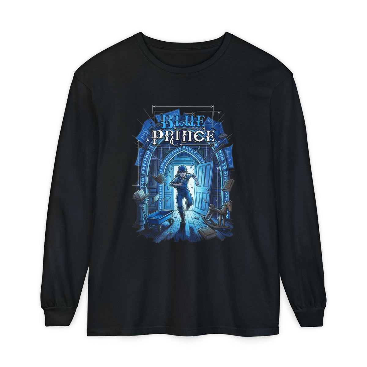 Blue Prince Mt Holly Manor Puzzle Game Fan Art Long Sleeve Tee