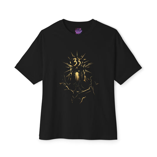 Golden Expedition 33: Red Gommage Street Fashion Legend Facing the Paintress Premium Oversized Unisex T-Shirt