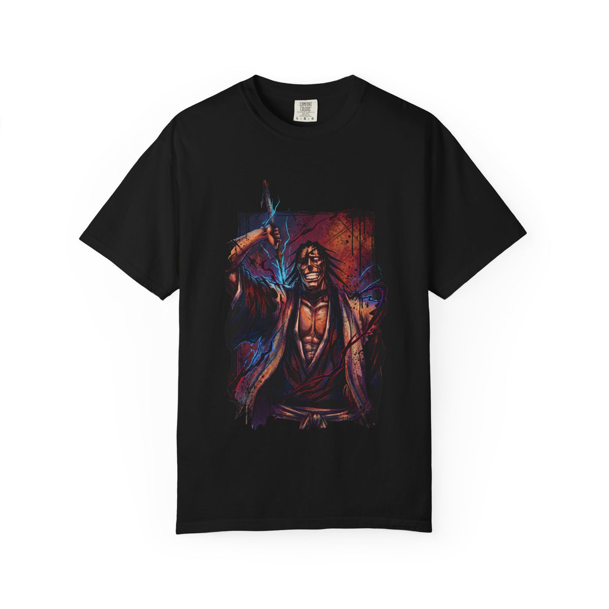 Tall Muscular Shinigami Inspired – Bell-Tipped Spikes Scarred Face Art Premium T-Shirt