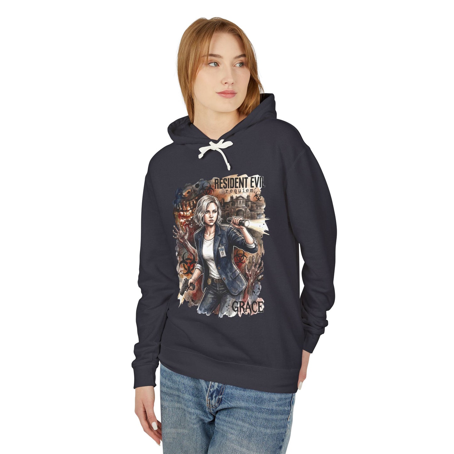 Resident Evil Requiem Grace Ashcroft Unisex Premium Hoodie