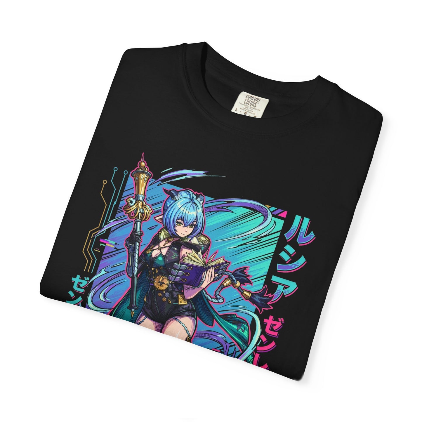 Lucia Elowen Zenless Zone Zero Synth Retrowave Neon Premium T-Shirt