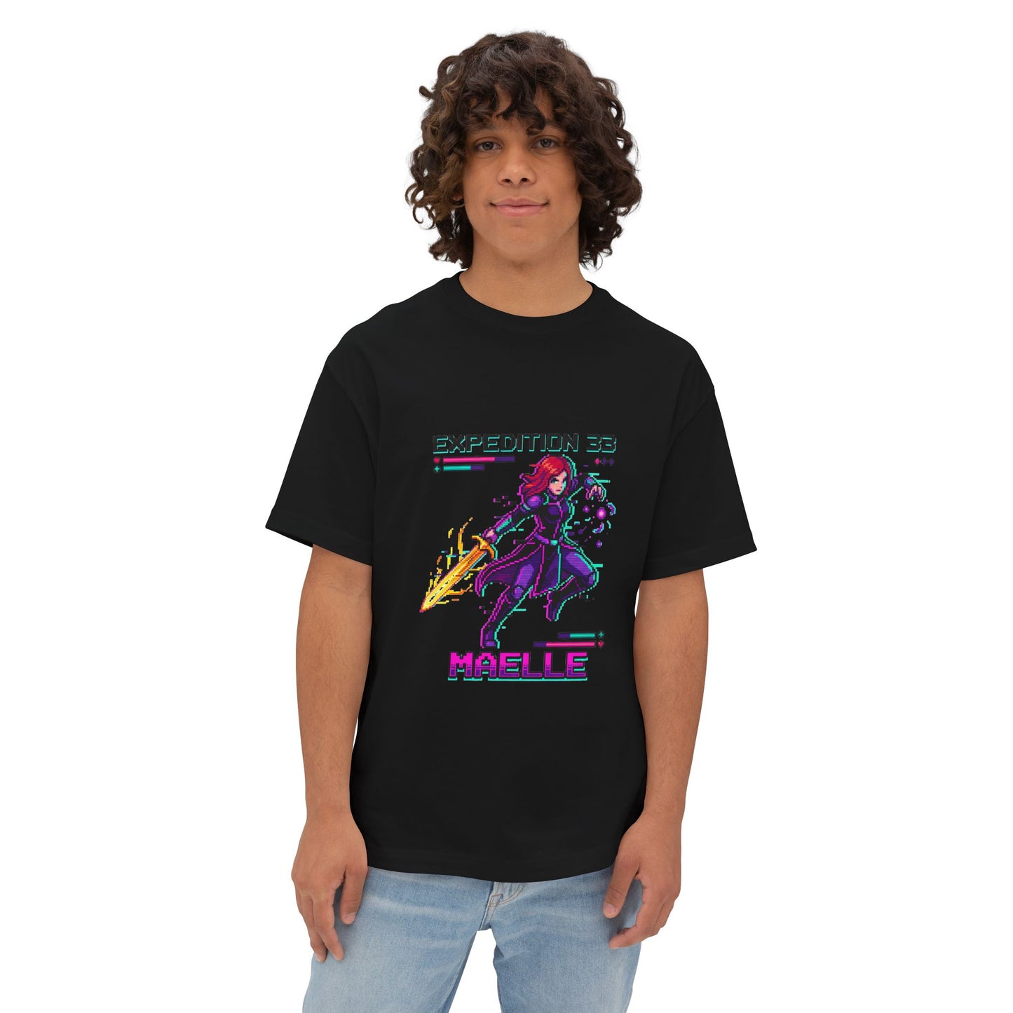 Clair Obscur Expedition 33 Maelle Tragic Painter Design Premium Oversized Unisex T-Shirt