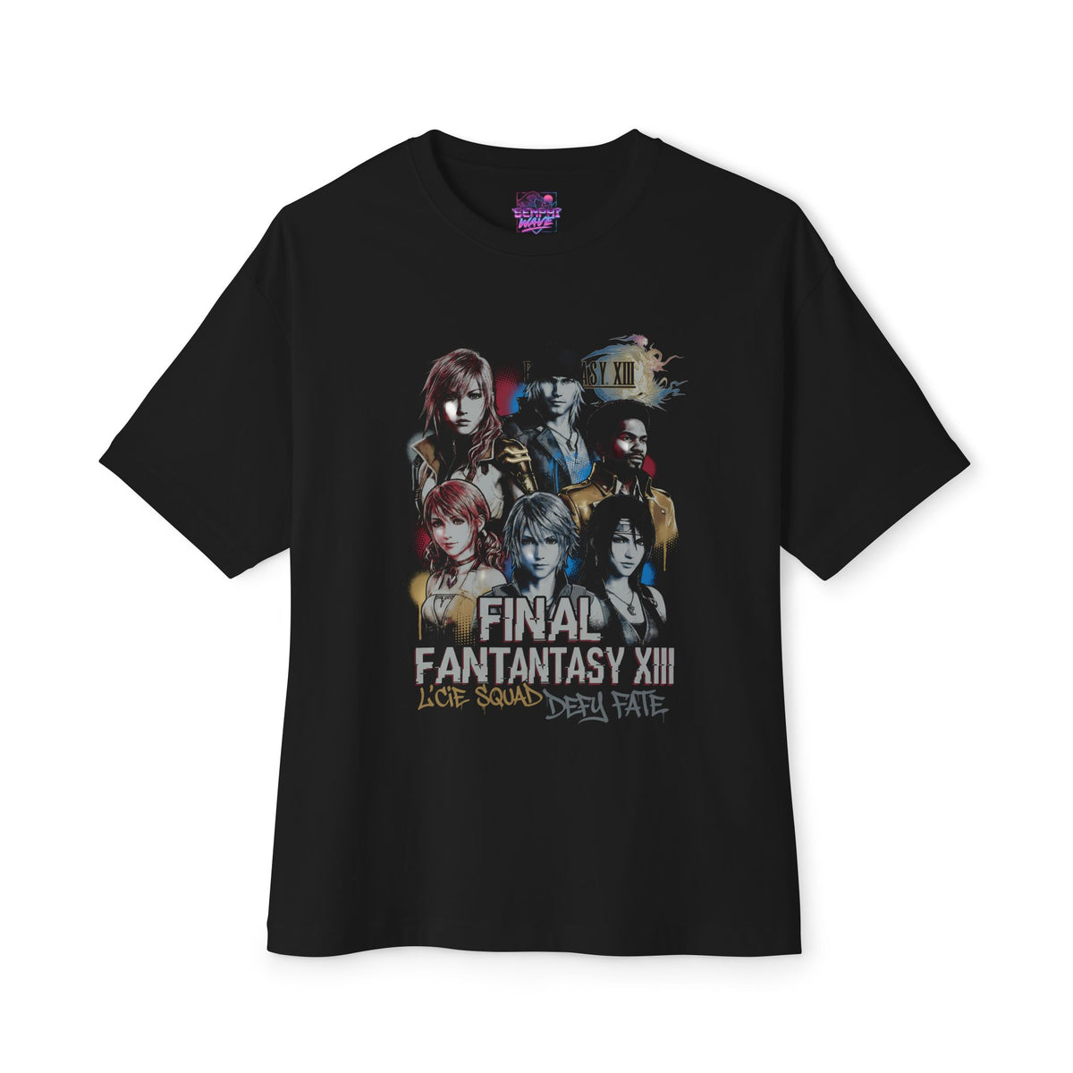 Final Fantasy XIII L'Cie Squad Defy Fate Party Oversized T-Shirt