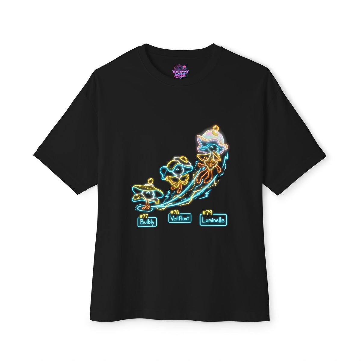 Bulbly Veilfloat Luminelle Aniimo Evolution Line Neon Glow - Oversized Premium Tee