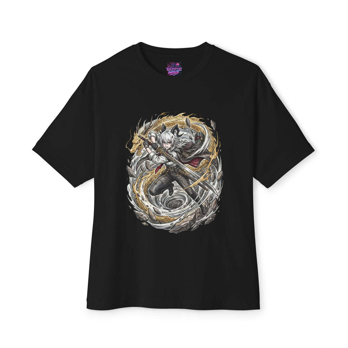 Wuthering Waves Zani Golden Dragon Whirlwind Fan Art Oversized T-Shirt