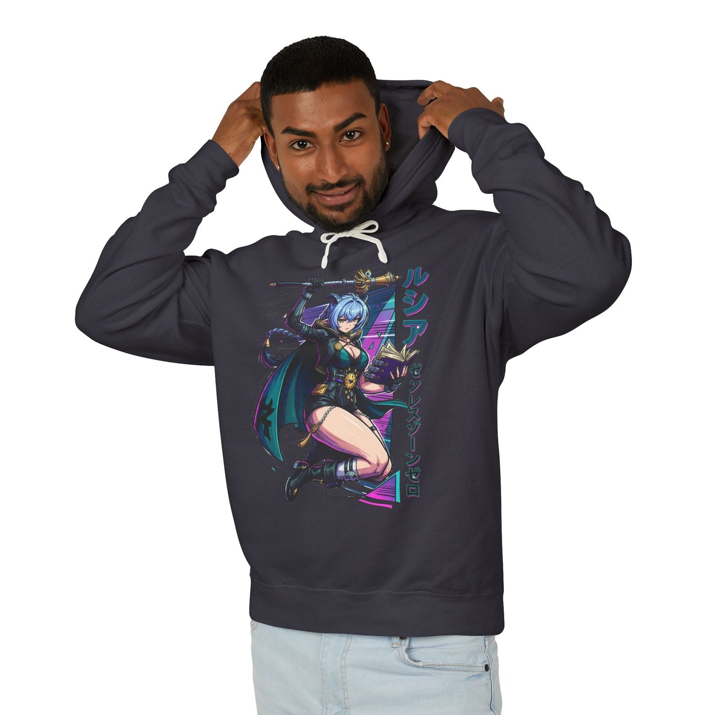 Synth Retrowave Lucia Elowen Zenless Zone Zero Art Unisex Premium Hoodie