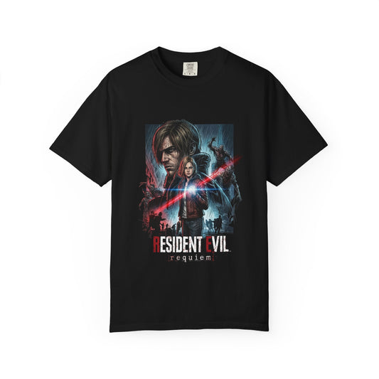 Resident Evil Requiem Leon Grace Amiibo Style Poster Premium T-Shirt