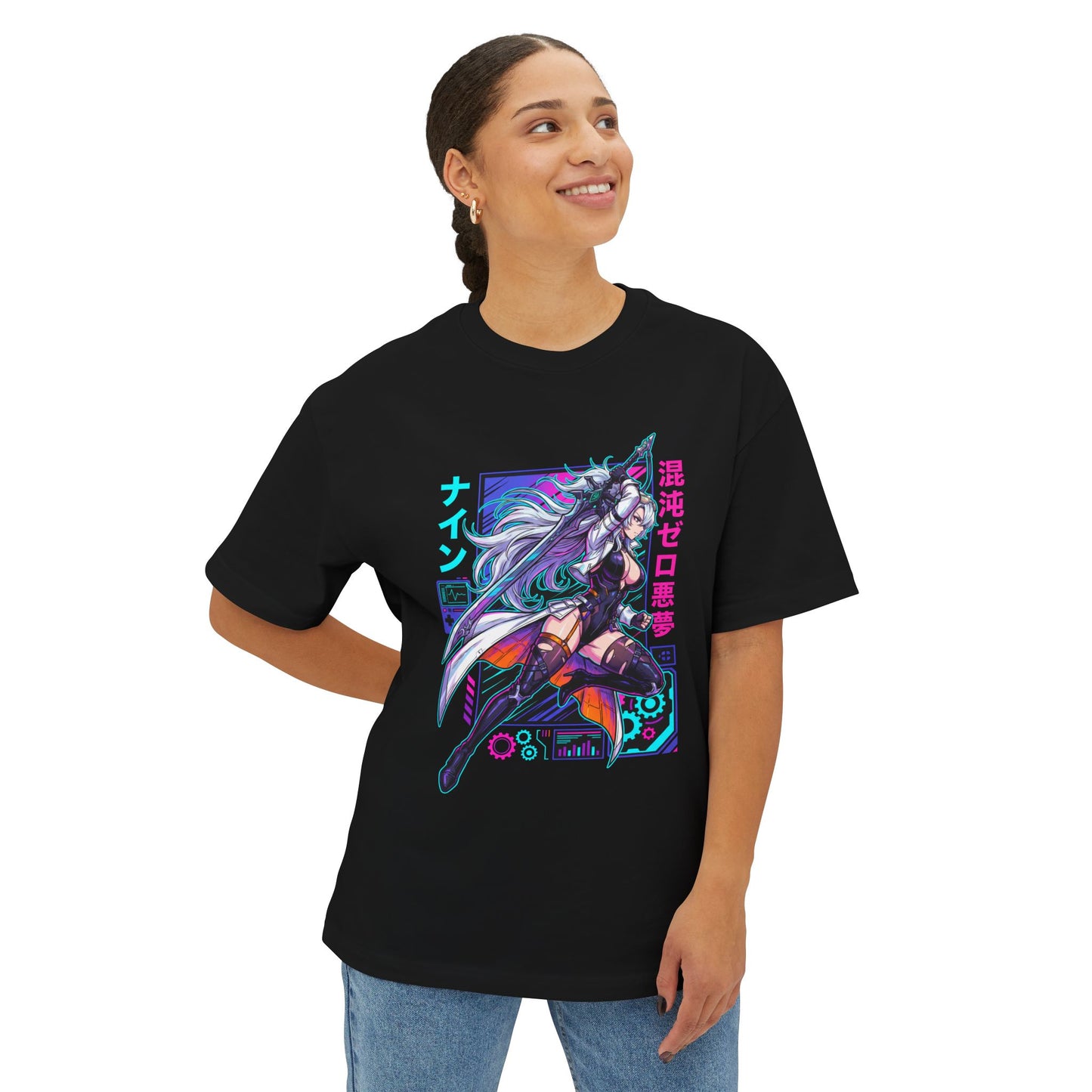 Nine CZN Vanguard Mercenary Legendary Survivor Big Sword Fan Art Portrait Premium Oversized Unisex T-Shirt